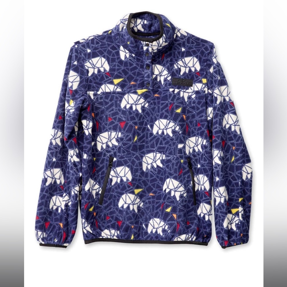 KAVU Blue Polar Bear Mosaic Cavanaugh Pullover